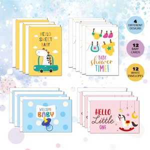 ชุดการ์ดอวยพรวันเกิดแบบคละ 12 ใบ ซองกระดาษแข็งพิมพ์ลายนูนสี่สี ส่งคำอวยพรอันอบอุ่นถึงครอบครัว เพื่อนร่วมงาน และเพื่อนๆ - Product Image 2