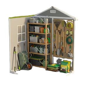 <span class=keywords><strong>Abri</strong></span> <span class=keywords><strong>de</strong></span> <span class=keywords><strong>jardin</strong></span> extérieur en PP imperméable, résistant à la décomposition, écologique, 5*3 pieds, avec plancher, <span class=keywords><strong>pour</strong></span> usage extérieur - Product Image 1