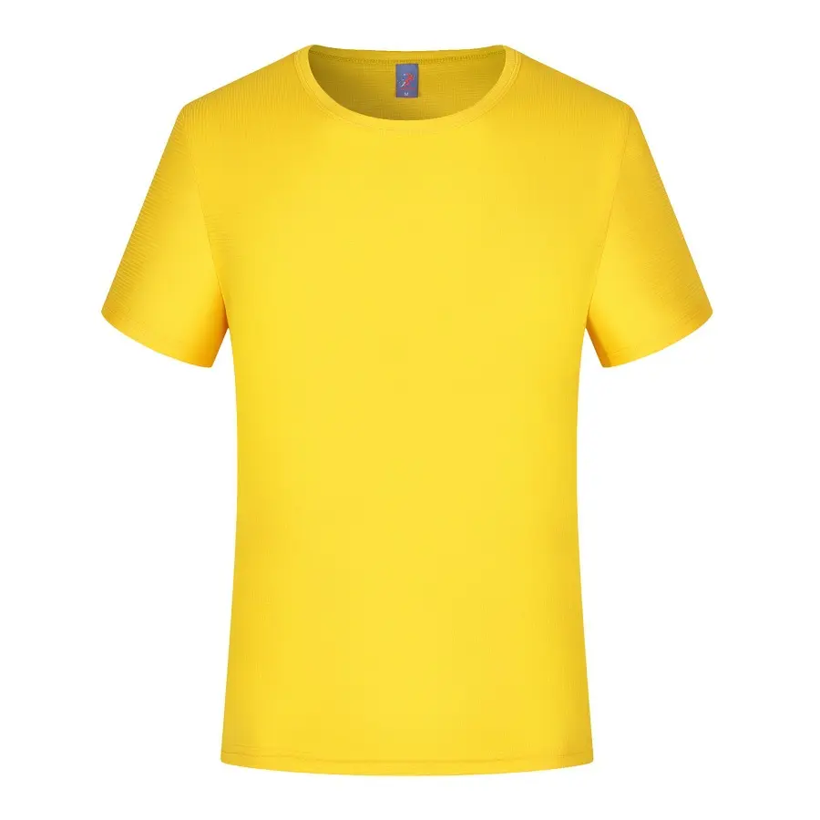 T-shirt asciutta da 160 grammi 100% poliestere logo personalizzato da uomo in esecuzione magliette a reticolo a quadri ad asciugatura rapida
