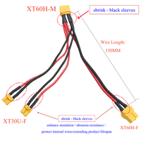 Faisceau de câbles personnalisé Connecteur XT30 XT60 Faisceau de câbles d'alimentation Connecteur XT60H à XT30U Assemblage de câbles en silicone pour câble de chargement