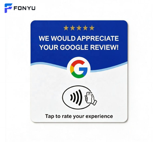 12-сантиметровые акриловые NFC-карты Google для отзывов: наклейки для оценок, получение звезд, бесконтактное использование, готовые к отправке (RTS) для ресторанов и отелей, с возможностью нанесения логотипа, OEM, ODM - Product Image 1