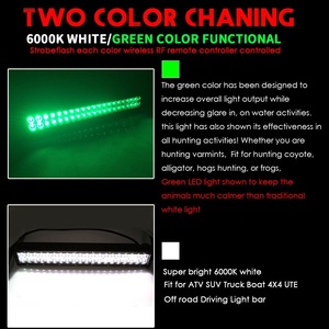 Barre lumineuse droite <span class=keywords><strong>de</strong></span> 50 pouces <span class=keywords><strong>vert</strong></span> blanc <span class=keywords><strong>toit</strong></span> stroboscopique tout-terrain barre lumineuse pour Jeep camion Atv - Product Image 3