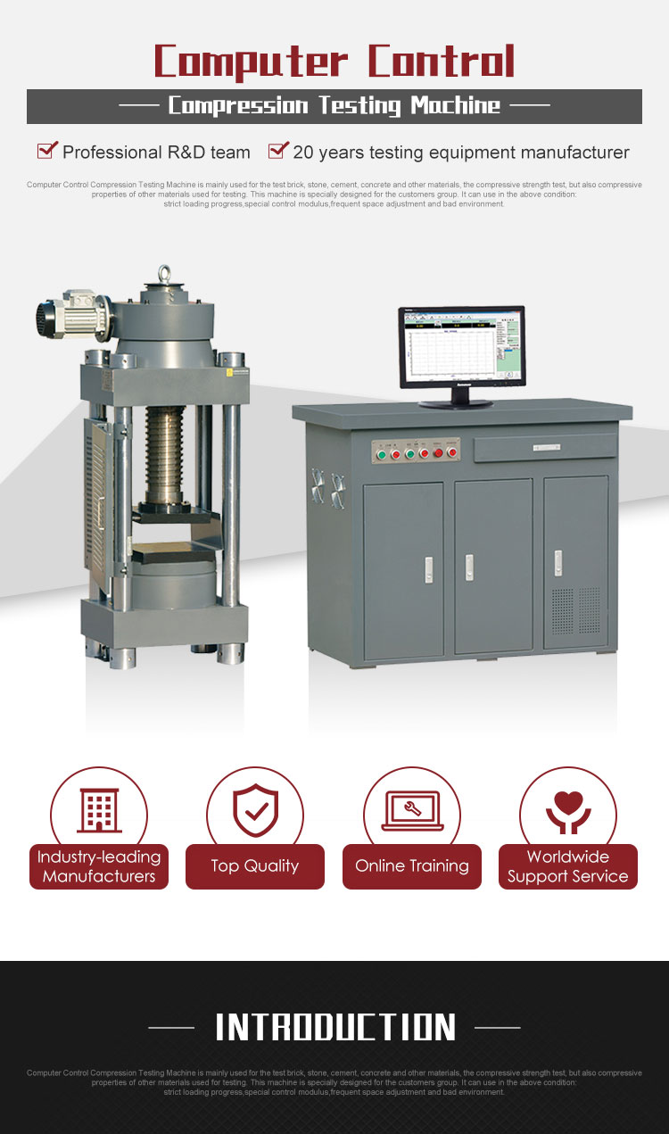 YAW-1000D 1000KN Đất Phòng Thí Nghiệm Thiết Bị Kiểm Tra/Bùng Nổ Nén Sức Mạnh Máy Tính Thử Nghiệm