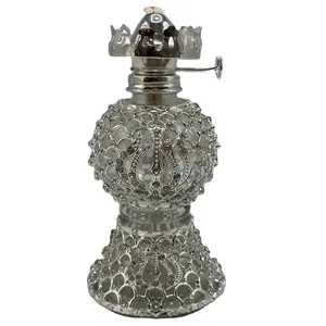 Lâmpada de óleo de alta qualidade + vidro, lâmpada de vidro retrô clássica para decoração de família, lanternas a querosene, liga de alta qualidade