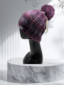 Gorro deportivo de punto profesional de Venta caliente para adultos 56-58cm Cable Fancy Beanie para esquiar - Product Image 2