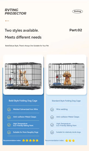 Классический складной вольер из стальной проволоки для кошек и собак – для использования в помещении/на улице, всесезонный, с защелкивающейся кнопкой, в коробке, с возможностью индивидуальной настройки - Product Image 4