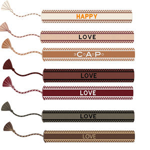 Thời Trang Biểu Tượng Tùy Chỉnh Thêu Tình Bạn Bện Vòng Đeo Tay Có Thể Điều Chỉnh Dệt Tua Màu Cam Và Màu Xanh Lá Cây Vòng Đeo Tay - Product Image 4