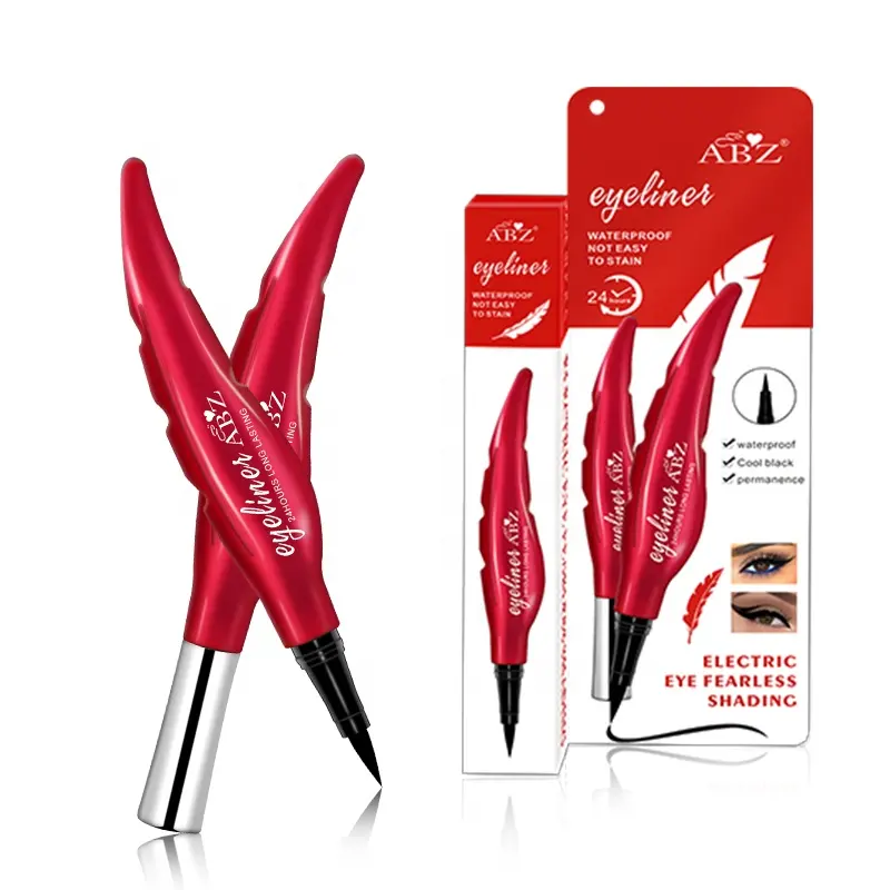 Red Color Eyeliner Looks Beauty Stay All Day Waterproof Liquid Eyeliner Stencil Non Smudge Waterline Eyeliner Pencil