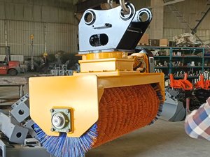 Brosse rotative efficace pour accessoire de machine de construction d'excavatrice - Product Image 2