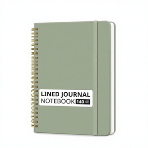 Diario de Tapa Dura con Espiral y Páginas Rayadas Taja para Mujeres y Hombres, 140 Páginas, Tamaño A5 (5.7x7.9 Pulgadas), Verde, Regalo - Product Image 1