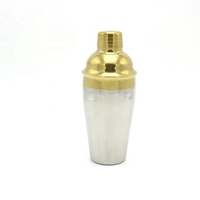 3 pièces 18oz 550ml Complet PVD Plaqué Or Barman Mixologue Outil Mojito Martini Parisien Français Cordonnier Bar Shaker Étain