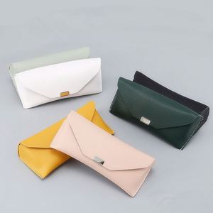 Custom Logo Fashion White Pink Square PU Bag <b>Glasses</b> Protective Cover Litchi Leather Sunglasses <b>Case</b> - Product Image 5