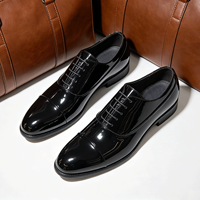 2026 Neue Herren Lackleder Oxford Schuhe Schwarz Hochglanz Formelle Anzugschuhe für Smoking Hochzeit Büro Übergrößen EU 38-46