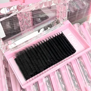 Ciglia Finte J B <span class=keywords><strong>C</strong></span> D Curl 5-25Mm Nero Opaco, Vassoio per Extension Ciglia Classiche Individuali - Product Image 2