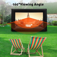 Écran de projection de film gonflable en tissu Oxford imperméable pour l'extérieur, pompe électrique, mobile, portable, pour les fêtes, la publicité et la promotion