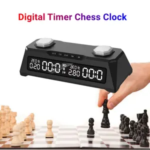 CHRT High-quality Digital Chess Clock Contemporary Chess I-go Count Up Down Alarm Board Game Chess Watch Alarm Timer Stopwatch
