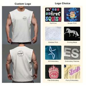 Venta al por mayor de ropa de hombre de talla grande logotipo personalizado Casual Sport Workwear Gym Tank Top Hombres - Product Image 3