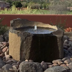 Hot in Canada Outdoor Garden Natural Basalt Fountain for Landscape Backyard