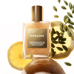 Body Glitter New Arrival Custom Spf 50 <b>Sunscreen</b> Broad Spectrum Shimmering Body Oil <b>Mist</b> Glass Serum Bottle Shimmering Body Oil - Product Image 1