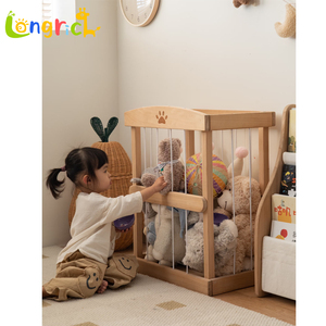 <span class=keywords><strong>Hamaca</strong></span> de almacenamiento de animales de peluche de gran capacidad resistente y duradera soporte de juguete de almacenamiento de animales de madera - Product Image 3