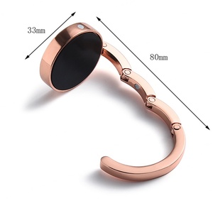 Custom Design 3D Metal Magnetic Portable <b>Table</b> <b>Folding</b> Purse Hanger Bag Holder Handbag Hook for Ladies - Product Image 4