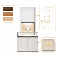Vitrine d'exposition en verre GZowin éco-responsable avec éclairage LED, en forme d'arche, pour comptoirs de vente au détail (Dimensions personnalisables)