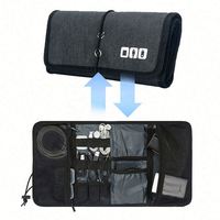 Tas Organizer Kabel Aksesoris Elektronik Baru Kustom, Tas Penyimpanan Kabel USB, Organizer Perjalanan Gadget Digital