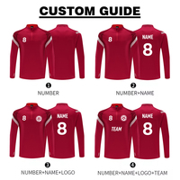 Grosir klub setengah ritsleting baju olahraga penjualan laris jaket sepak bola murah baju olahraga latihan tim sepak bola pria