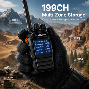 XUNLIBAO Long Distance Walkie Talkie 199CH 360&deg; <strong>Knob</strong> Type-C Noise Cancelling VHF UHF Optional for Hiking Patrol Field Operations - Product Image 3