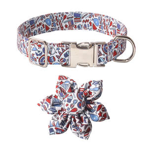 Nuevo Collar para Mascotas con Diseño de Bandera para el Día de la Independencia, Collar para Perro Totalmente Metálico Plateado - Product Image 2