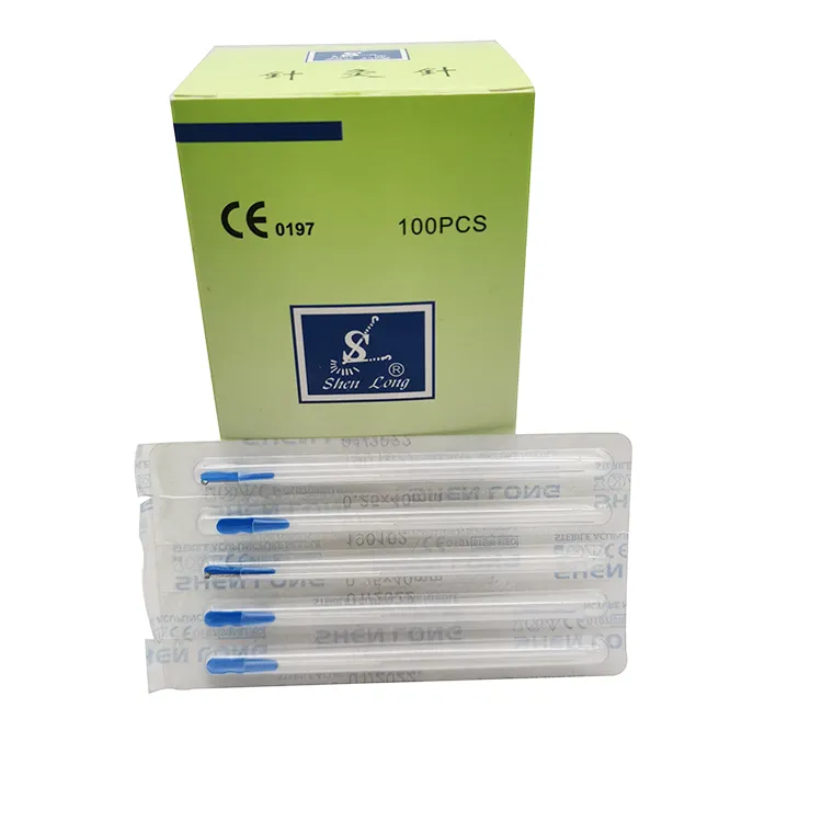 Factory Price Shenlong Brand Sterile Disposable Silver Handle Needles 100ピース/箱Acupunctuer Needles