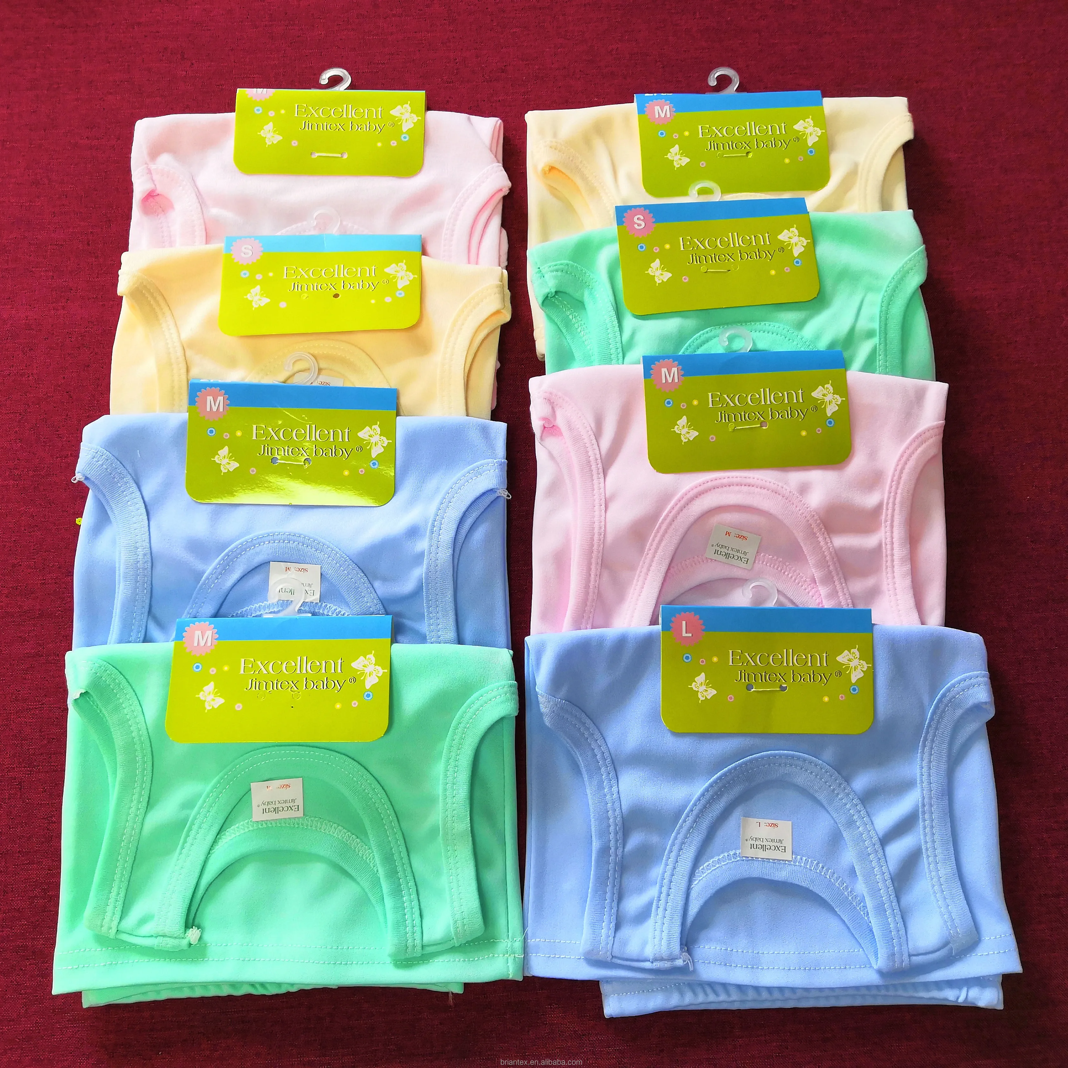La maglia differente di estate di colore del cotone 100% shorts due pezzi adatti a neonati con il rifornimento in lotti