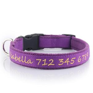 <span class=keywords><strong>Collar</strong></span> para mascotas con relleno de bambú y forro polar, respetuoso con el medio ambiente, personalizado, bordado - Product Image 5