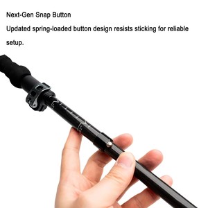 Bâtons de randonnée pliables en fibre de carbone T700, 2 pièces, ultralégers 207g, poignée en liège, verrouillage <span class=keywords><strong>rapide</strong></span> en métal, 5 sections, pliage en Z, 37cm, bâtons de randonnée - Product Image 3