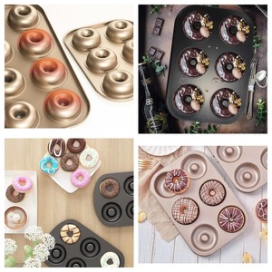 Miễn phí của PFOA/PFOS/BPA thép carbon cao cấp siêu không dính lớp phủ khoáng sản 6-khoang Donut & bagel Baking Pan máy rửa chén an toàn - Product Image 6