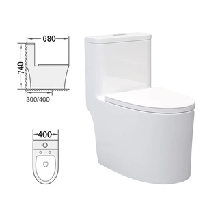 Sanitari Moderni <span class=keywords><strong>WC</strong></span> con Scarico a Sifone, Doppio Flusso, Sedile a Chiusura Lenta, <span class=keywords><strong>per</strong></span> Hotel e Villa - Product Image 2