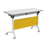 Table de formation pliable modulable en gros avec roulettes, bureau de conférence combinable mobile pour bureau et salle de classe