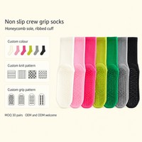 Chaussettes de sport mi-mollet tendance pour femme en coton, absorbantes, respirantes, color block, sans coutures, pour le yoga, le Pilates et l'entraînement