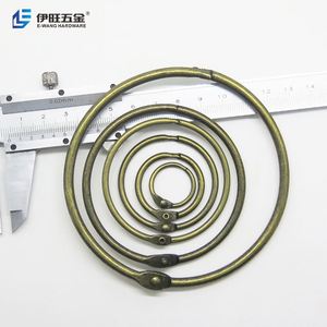 Yiwang แหวนประสานหนังสือสีบรอนซ์, แหวนโลหะทรงหลวมผูกกับสมุดโน้ต - Product Image 2