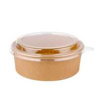 Gobelet à soupe en papier kraft jetable avec logo personnalisé, bol en papier imperméable de qualité alimentaire avec couvercle pour salade, nouilles, plats à emporter (8/12/16/24 oz)