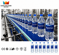 Machine de remplissage automatique de bouteilles PET contrôlée par PLC, 2000-24000 BPH, économe en énergie, pour eau minérale et eau purifiée, rinçage inclus