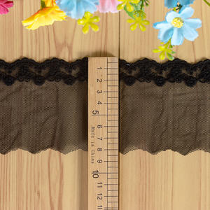 Pizzo a rete di alta qualità <span class=keywords><strong>con</strong></span> motivo a pois e stelle per decorazioni di abiti da donna in stile Lolita, larghezza 7,5-17 cm, rete a pois e stelle. - Product Image 6