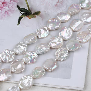 Perles d'eau douce naturelles Zhuji 16-20 mm, 100 % pétales régénérés, perles en vrac semi-finies pour la fabrication de bijoux en gros - Product Image 2