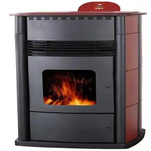 Trong Nhà Freestanding Điện Sinh Khối Trung Quốc Gỗ Pellet Bếp Lò Sưởi Lò Sưởi Burner Lò Sưởi