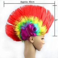 Cosplay Carnival Perruque Fête D'anniversaire Drôle Cheveux Chapeau Accessoires Clown Fans Danse Coiffe Indigène Disco Primitif Chapeaux