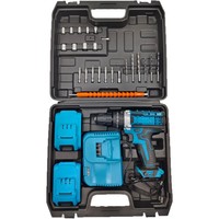 Taladro Eléctrico Inalámbrico de 750W, 50Nm de Torque Máximo, Motor con Escobillas, Taladro de Impacto con Cargador de Batería y Juego de Brocas, 275in-lb de Potencia de Impacto