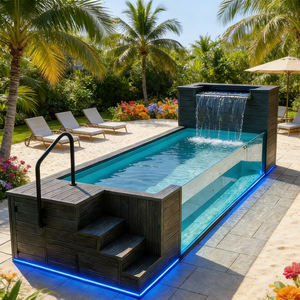 สระว่ายน้ำขนาดใหญ่แบบตั้งพื้น แข็งแรง ทนทาน เหมาะสำหรับสวนกลางแจ้ง - Product Image 5