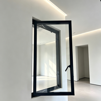 Fenêtre en aluminium à double vitrage ultra-mince, résistante aux ouragans, insonorisée, design minimaliste, isolation thermique, moderne