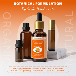 ผู้ผลิตน้ำมันเมล็ดแครอทออร์แกนิคแท้ 100% น้ำมันแครอทออร์แกนิคสำหรับบำรุงผิว น้ำมันหอมระเหยขายส่ง - Product Image 2