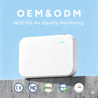 Moniteur d'ozone certifié CE FCC, mesure du NO2 et du CO (dioxyde de carbone), stockage de données local de 1,5 an, contrôle via application Wi-Fi, IP65, son et lumière